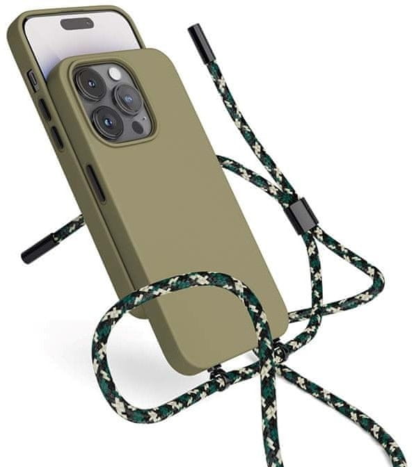 EPICO Silicone Necklace Case iPhone 14 Pro (6,1") 69310101500001 - zelená